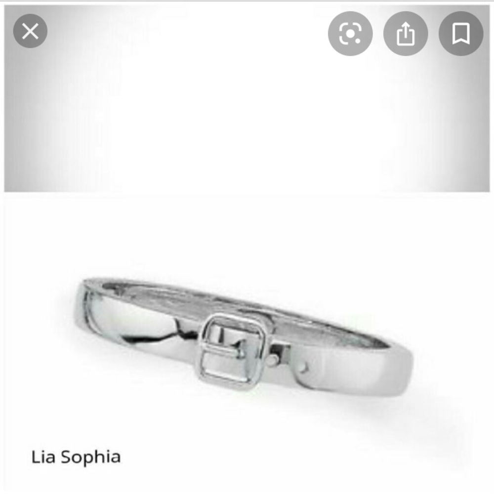 Lia Sophia Silver Buckle Bracelet